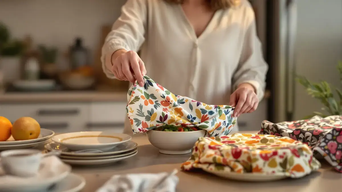 Ontdek dit esthetische en praktische alternatief om je gerechten in de koelkast te bedekken dat huishoudfolie en aluminiumfolie vervangt