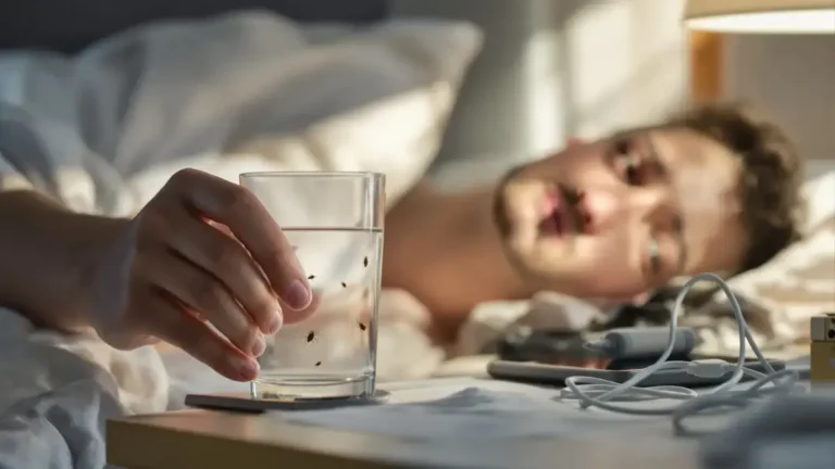 Een gewoon glas water op uw nachtkastje kan onbekende en verontrustende gevolgen hebben