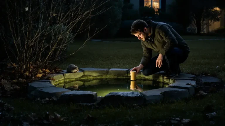 Dit kleine voorwerp om in het water van de tuin te laten drijven beschermt egels deze winter tegen verdrinking