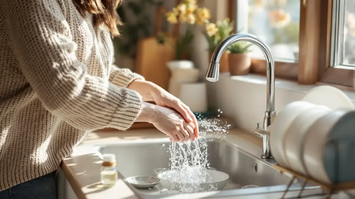 Dit mengsel met 3 ingrediënten beschermt je handen in de winter en maakt afwasmiddel overbodig