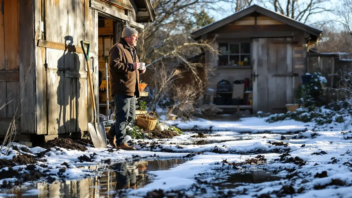 Ervaren tuiniers laten soms de grond verharden, een praktijk die het tuinieren in het voorjaar beïnvloedt