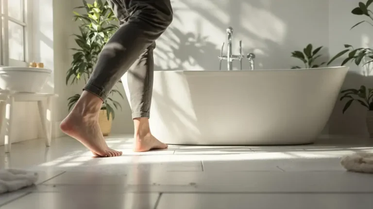 De witte badkuip, symbool van het verleden, staat op het punt te verdwijnen door de badkamertrend van 2026