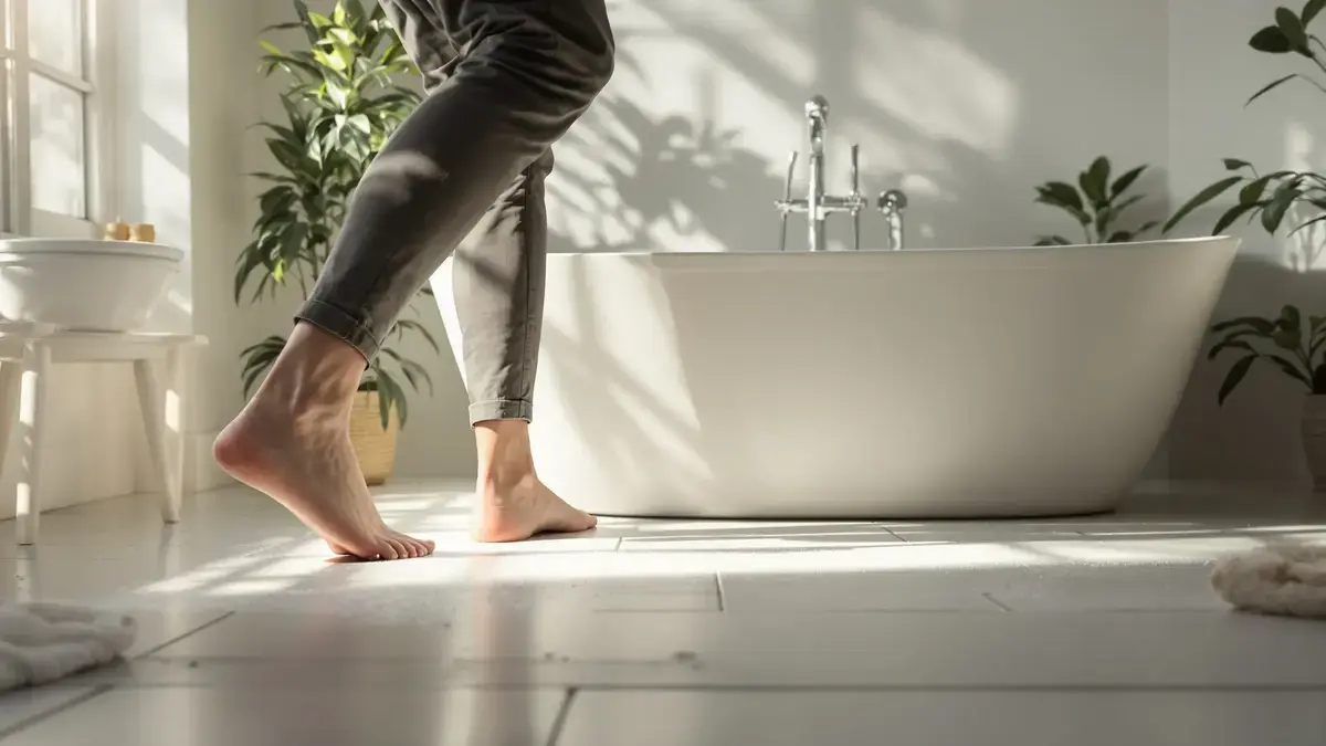 De witte badkuip, symbool van het verleden, staat op het punt te verdwijnen door de badkamertrend van 2026