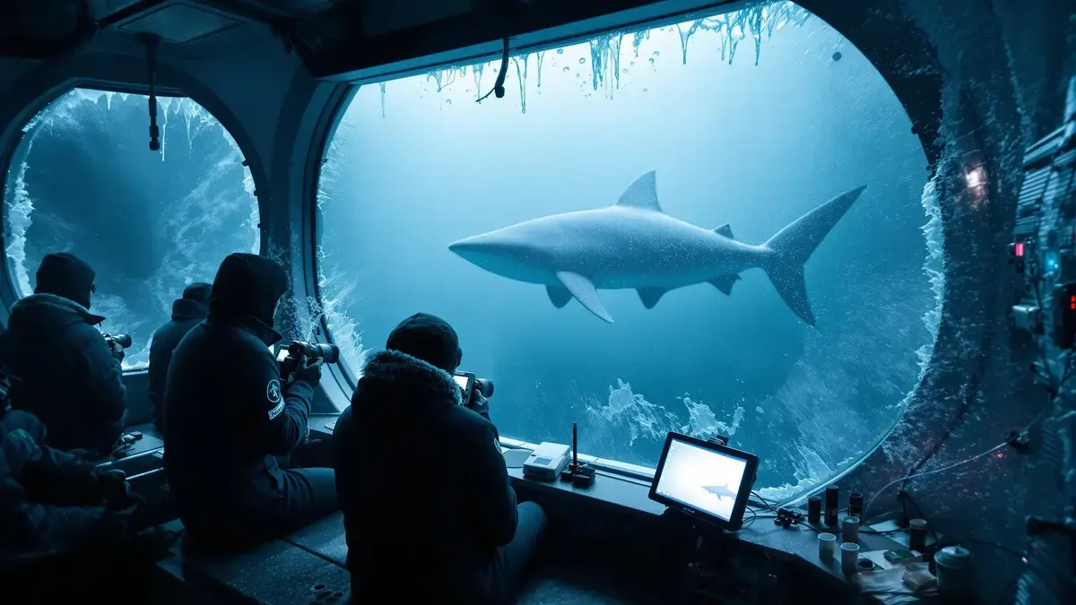 Voor het eerst is een haai gefilmd in Antarctische wateren wat onze zekerheden over deze ijzige oceanen ter discussie stelt