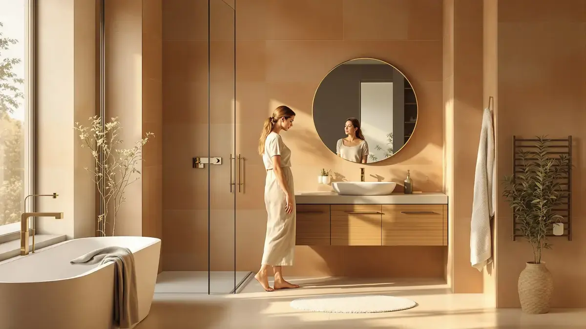 Het verlaten van deze trendy kleur in 2026 onthult een onderschatte fout die uw badkamer zwaarder maakt